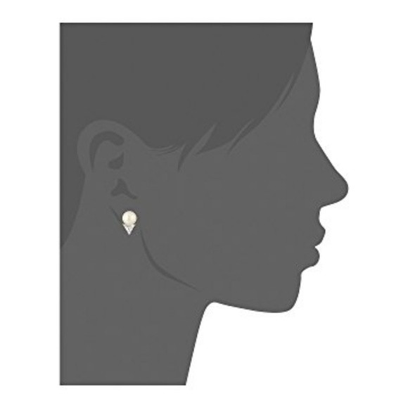 Kate Spade Bright Triangle Pearl Stud Earrings - Picture 5 of 6